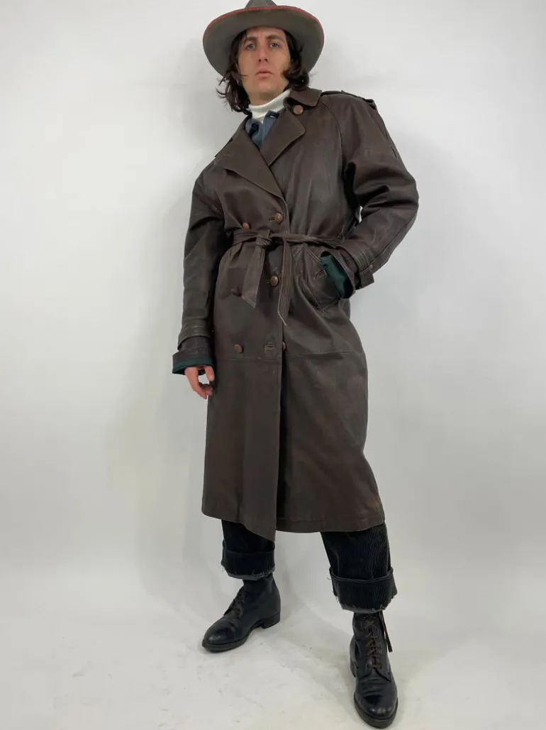 Long leather jacket anni ‘60