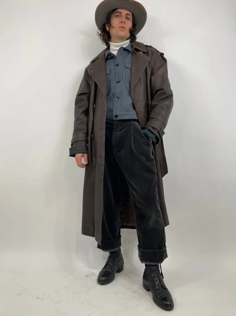 Long leather jacket anni ‘60