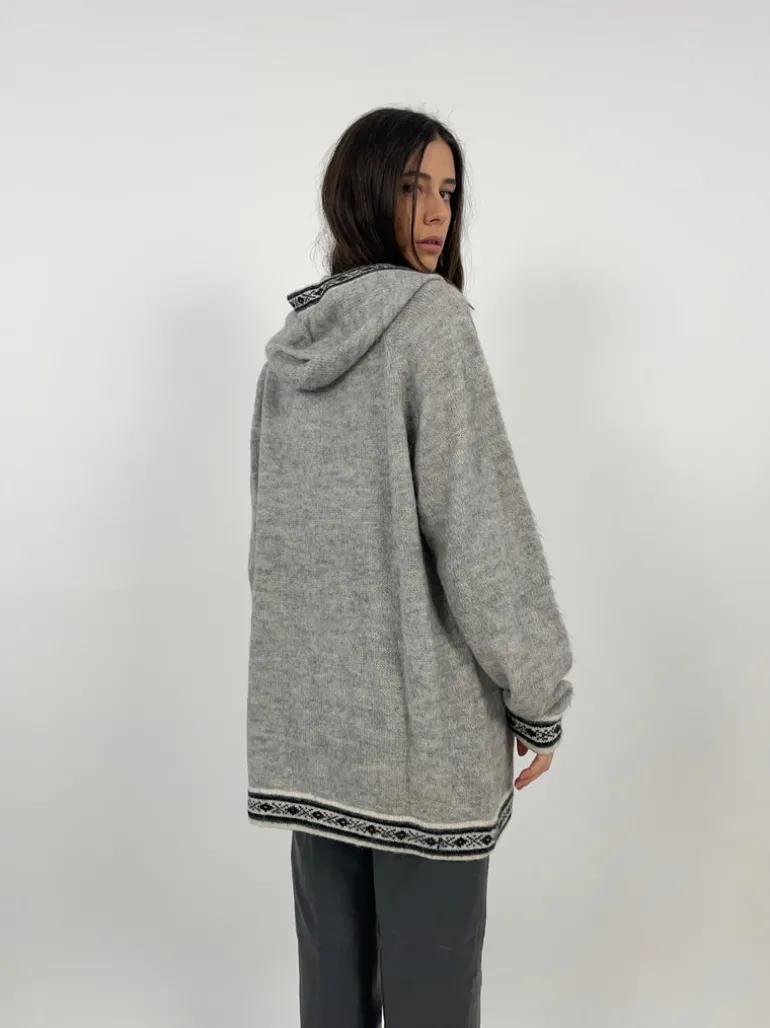 Maxi maglione in alpaca vintage
