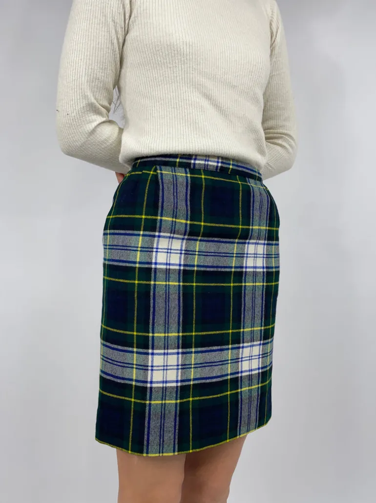 Minigonna lana tartan
