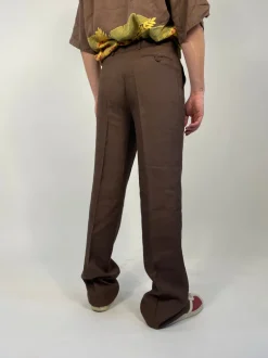 Pantalone anni '70 in misto lino