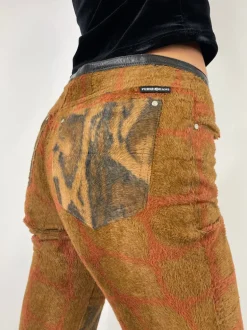 Pantaloni a zampa animalier Gianfranco Ferré