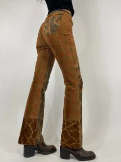 Pantaloni a zampa animalier Gianfranco Ferré