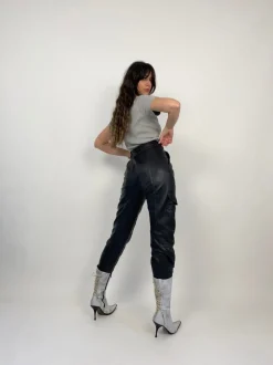 Pantaloni in vera pelle anni '80