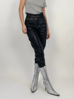 Pantaloni in vera pelle anni '80