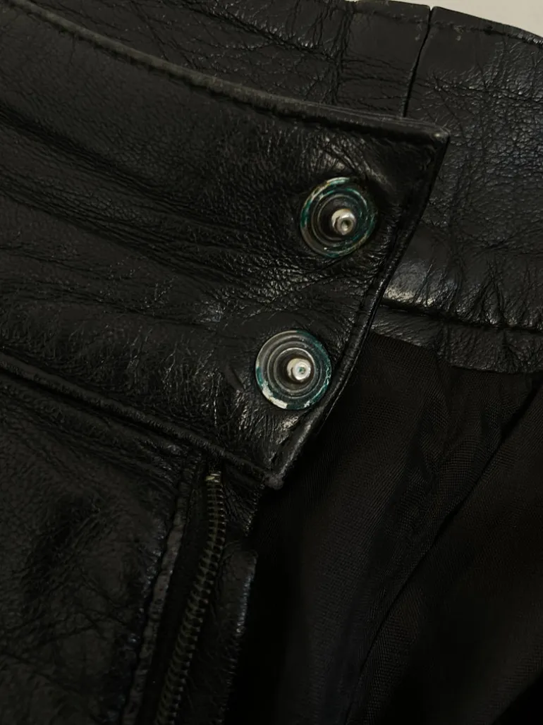 Pantaloni in vera pelle anni '80