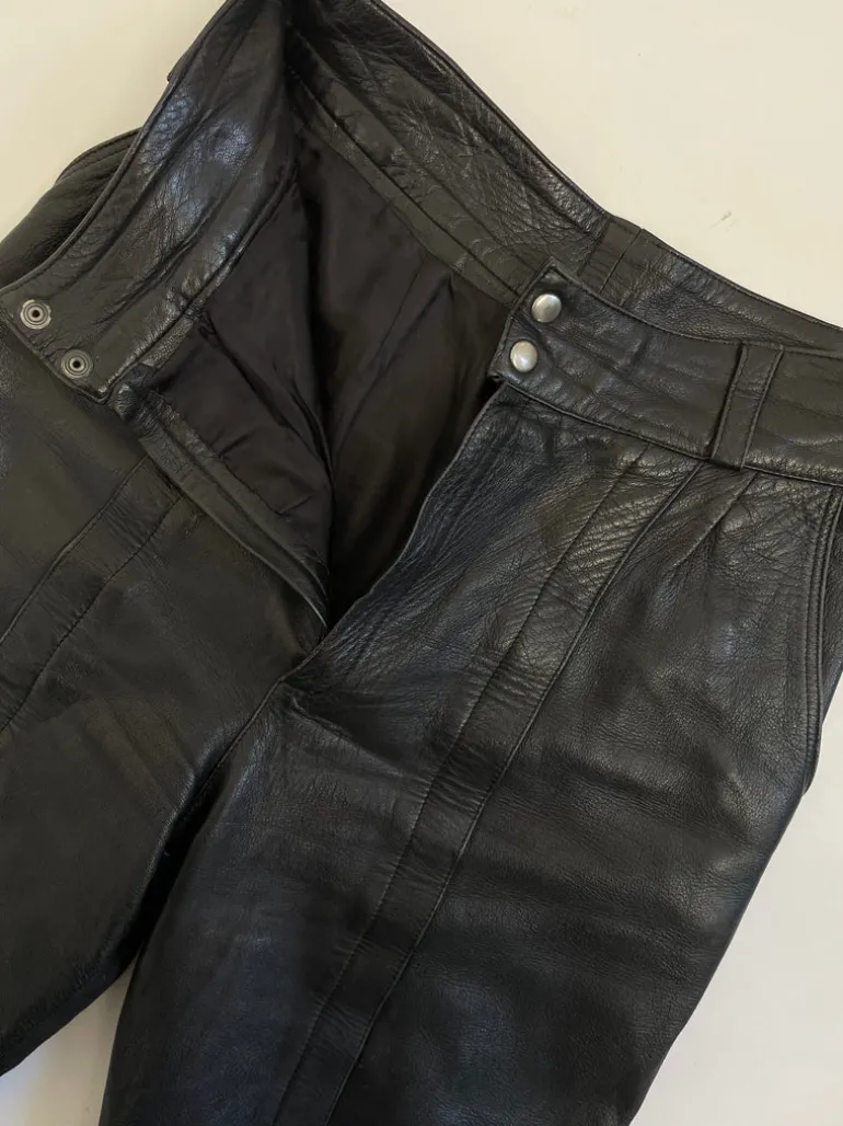 Pantaloni in vera pelle anni '80