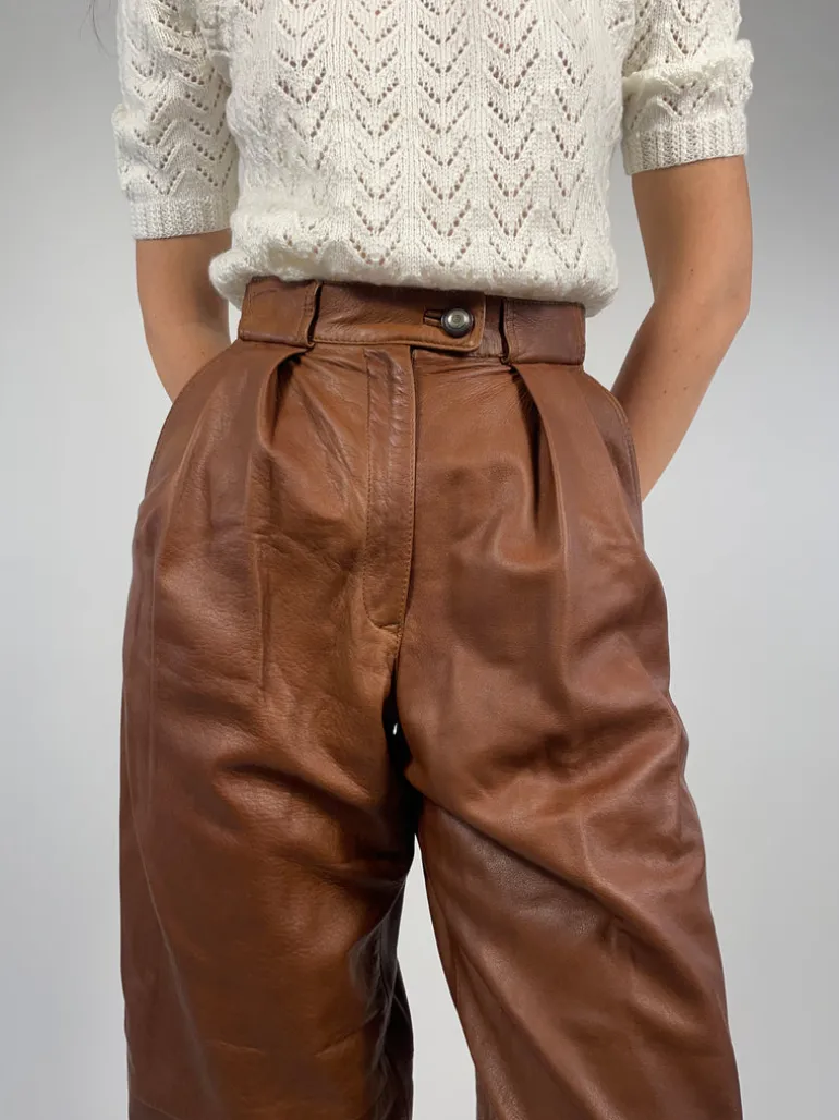 Pantaloni vera pelle anni '80