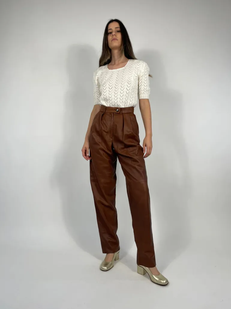 Pantaloni vera pelle anni '80