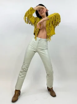 Pantaloni vintage in pelle anni '80