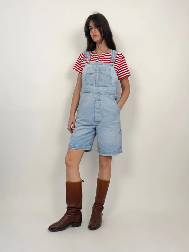 Salopette corta Rifle in jeans