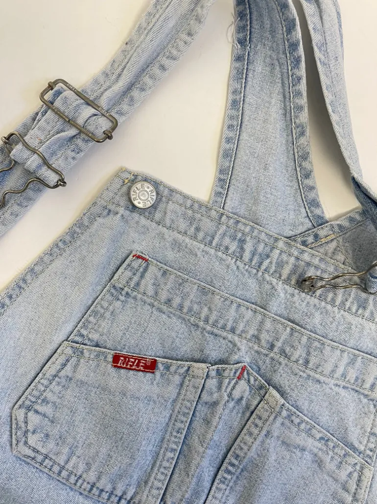Salopette corta Rifle in jeans