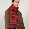 Sciarpa vintage in lana tartan