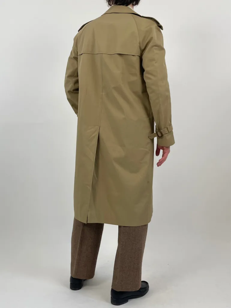 Trench anni '70 con fodera interna a quadri