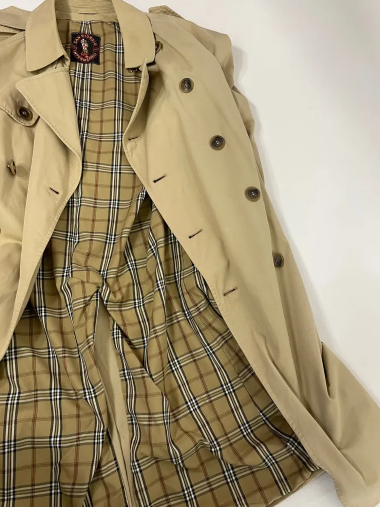 Trench San Giorgio con fodera tartan
