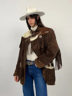Western Jacket anni '70 in cavallino e camoscio